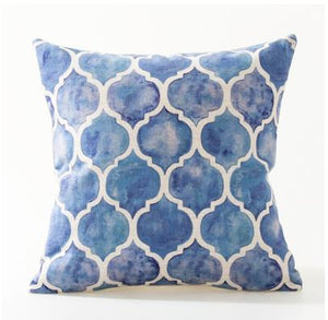 Bohemian  Morocco Pillow Case Decorative Pillows Cover Geometric  Home  Blue Pillowcase