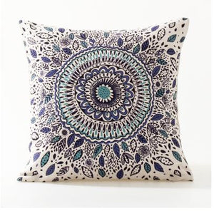 Bohemian  Morocco Pillow Case Decorative Pillows Cover Geometric  Home  Blue Pillowcase