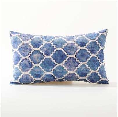 Bohemian  Morocco Pillow Case Decorative Pillows Cover Geometric  Home  Blue Pillowcase