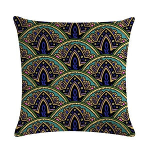 Morocco Style Geometric Cushion Cover Cotton Linen Bohemian Flowers Decorative Pillows Cover Home Decor Sofa Chair Throw Pillows