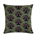 Morocco Style Geometric Cushion Cover Cotton Linen Bohemian Flowers Decorative Pillows Cover Home Decor Sofa Chair Throw Pillows