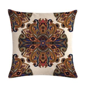 Morocco Style Geometric Cushion Cover Cotton Linen Bohemian Flowers Decorative Pillows Cover Home Decor Sofa Chair Throw Pillows