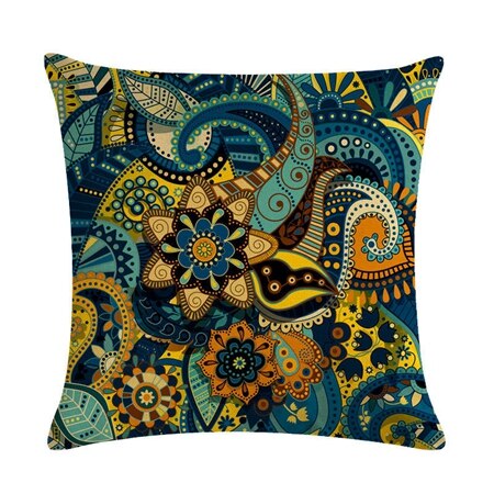 Morocco Style Geometric Cushion Cover Cotton Linen Bohemian Flowers Decorative Pillows Cover Home Decor Sofa Chair Throw Pillows