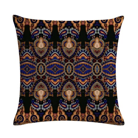 Morocco Style Geometric Cushion Cover Cotton Linen Bohemian Flowers Decorative Pillows Cover Home Decor Sofa Chair Throw Pillows