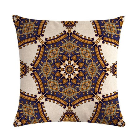 Morocco Style Geometric Cushion Cover Cotton Linen Bohemian Flowers Decorative Pillows Cover Home Decor Sofa Chair Throw Pillows