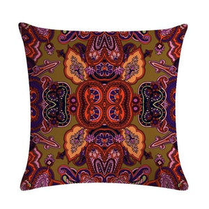 Morocco Style Geometric Cushion Cover Cotton Linen Bohemian Flowers Decorative Pillows Cover Home Decor Sofa Chair Throw Pillows