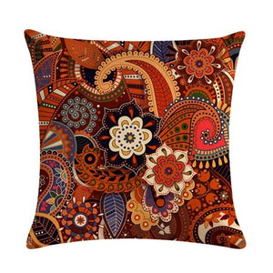 Morocco Style Geometric Cushion Cover Cotton Linen Bohemian Flowers Decorative Pillows Cover Home Decor Sofa Chair Throw Pillows