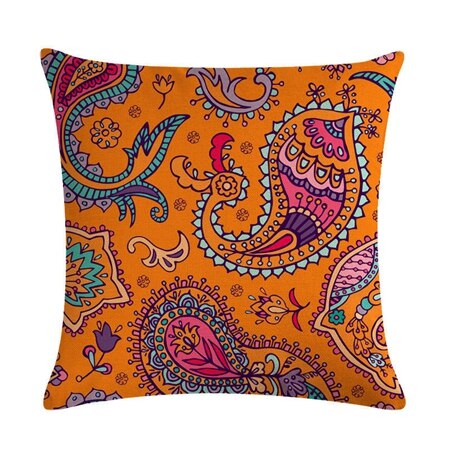 Morocco Style Geometric Cushion Cover Cotton Linen Bohemian Flowers Decorative Pillows Cover Home Decor Sofa Chair Throw Pillows