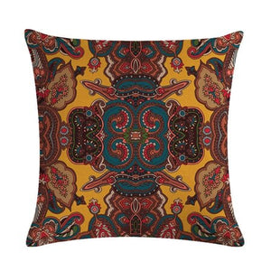 Morocco Style Geometric Cushion Cover Cotton Linen Bohemian Flowers Decorative Pillows Cover Home Decor Sofa Chair Throw Pillows