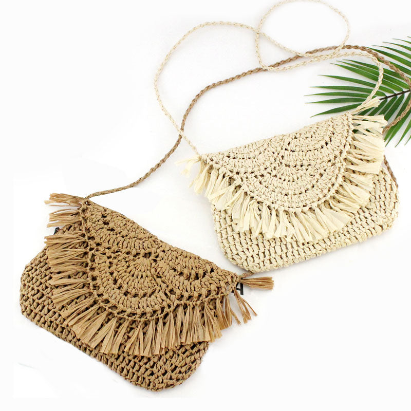 Messenger Bags Summer Boho Tassel Crossbody  Shoulder Beach Bag Flap