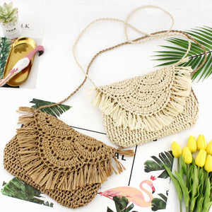 Messenger Bags Summer Boho Tassel Crossbody  Shoulder Beach Bag Flap